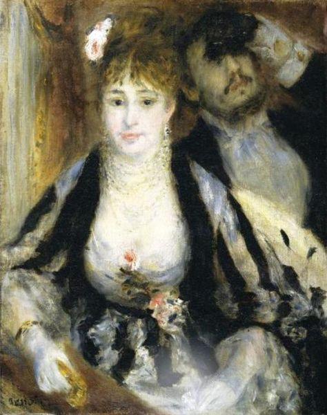 Pierre Auguste Renoir La loge or lavant scene oil painting image